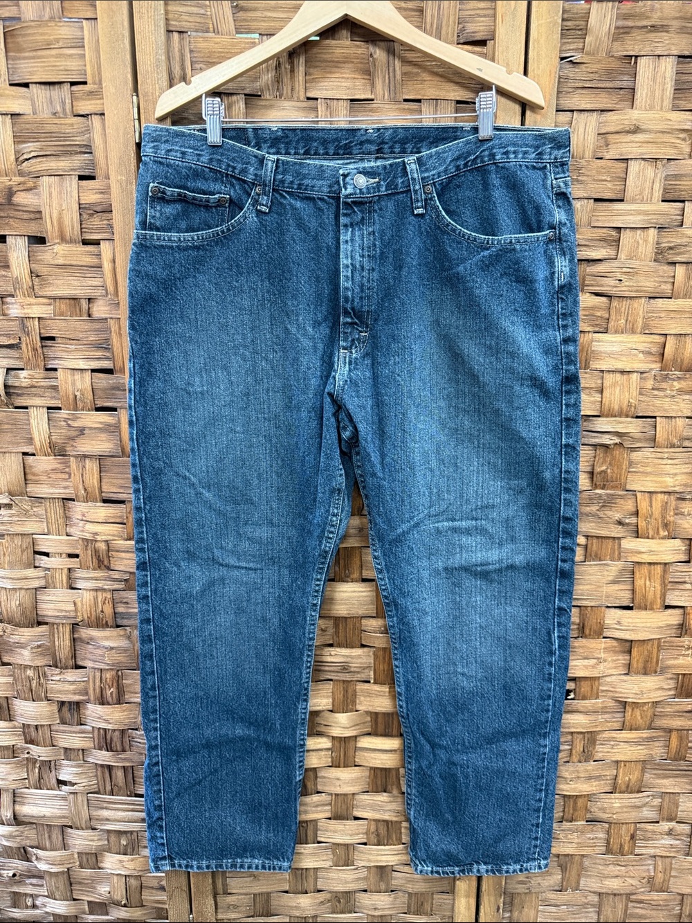 Wrangler Men's Slim Straight Dark Blue Jeans